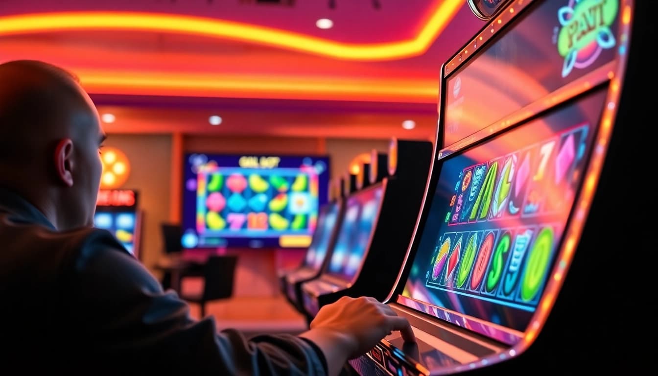 Menampilkan garasislot pada antarmuka permainan slot yang modern dan menarik.