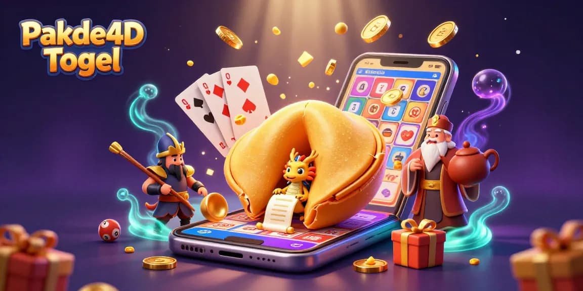 Experience the excitement of Pakde4D Togel with golden coins, vibrant games, and captivating characters.