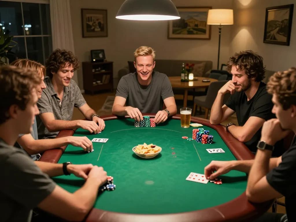 Engage with situs gacor while playing poker in a vibrant home game setting, chips and excitement all around.