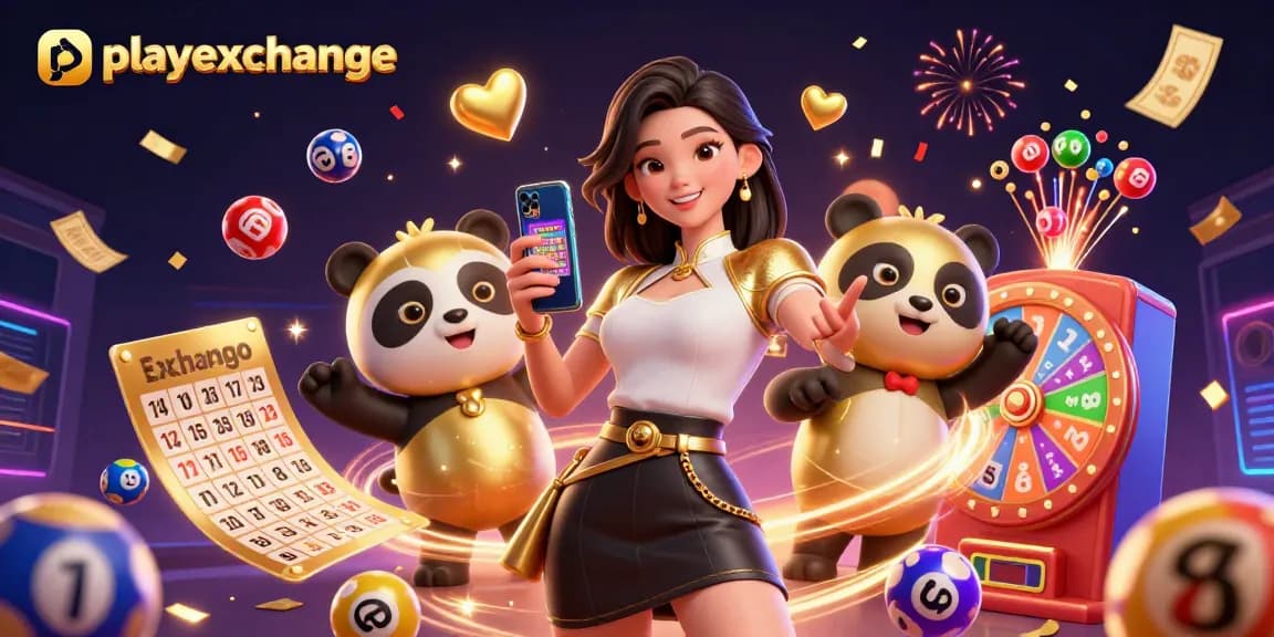 Engage with playexchange through lively casino action featuring a smartphone game and vibrant elements.