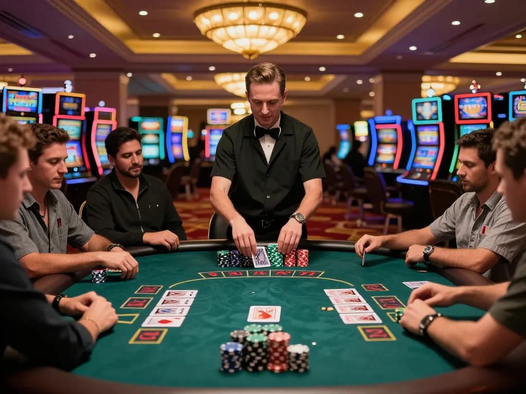 Players at the blackjack table strategizing their bets featuring SC88 chips and cards