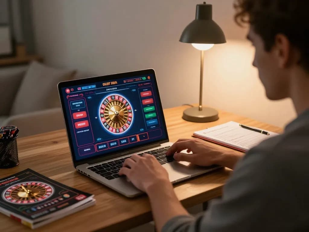 Experience strategic play at trang chủ shbet with captivating online roulette action in a cozy home office.