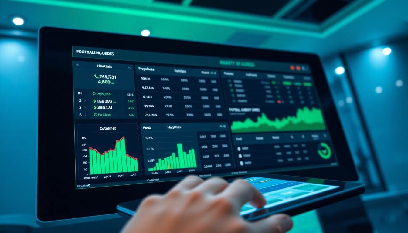 Real-time tỷ lệ kèo nhà cái displayed on a digital interface, showcasing betting odds and football statistics.