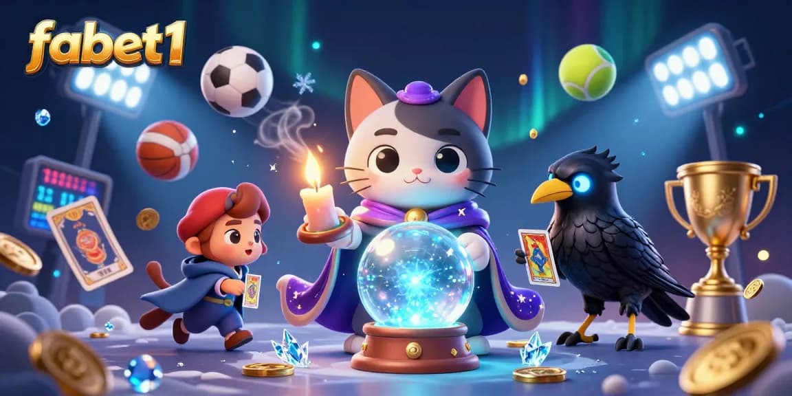 Engage with fabet1's vibrant casino scene featuring mystic characters and dynamic sports betting elements.
