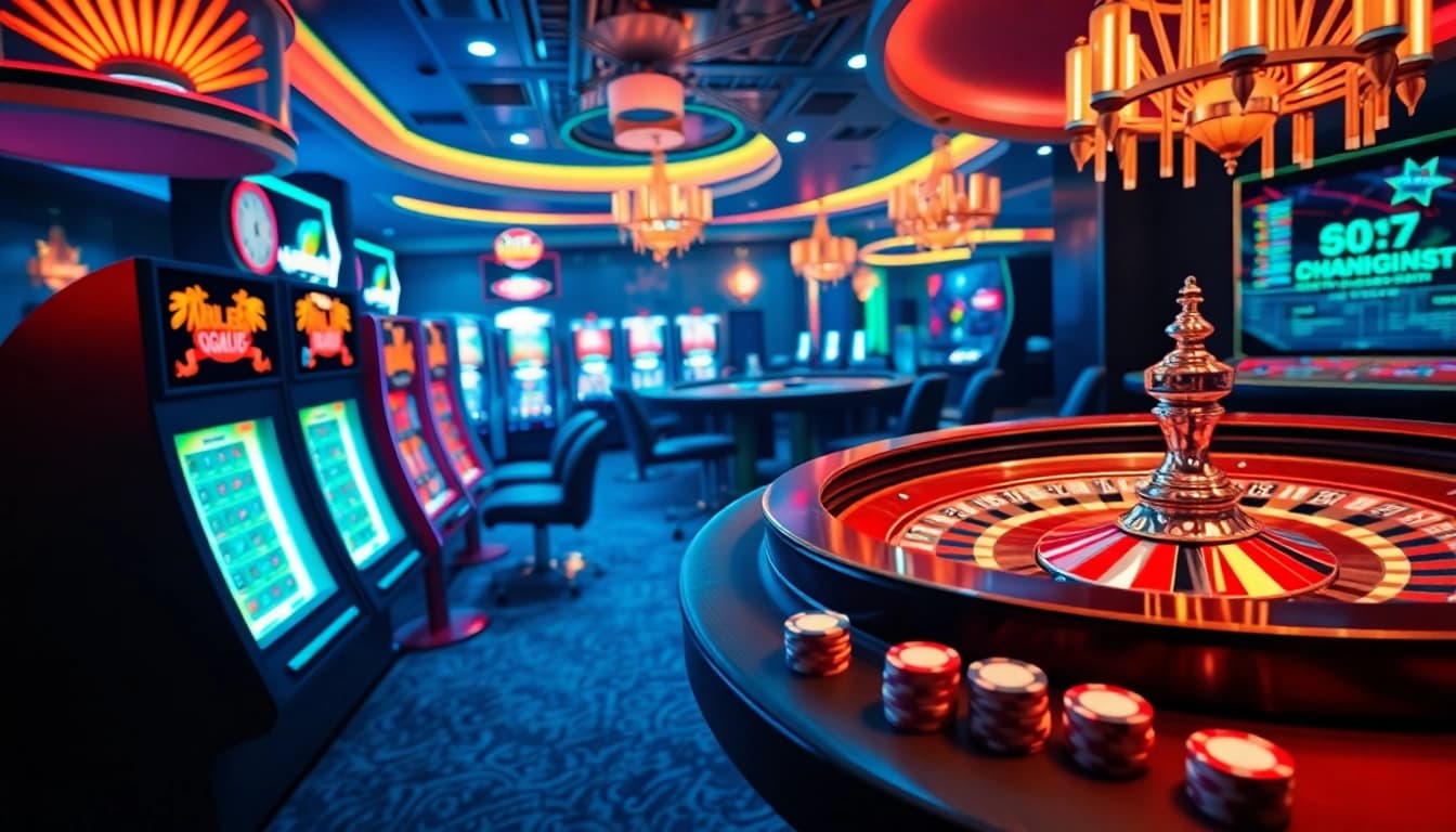 Experience thrilling gaming action with nohu90 in a vibrant online casino setting.