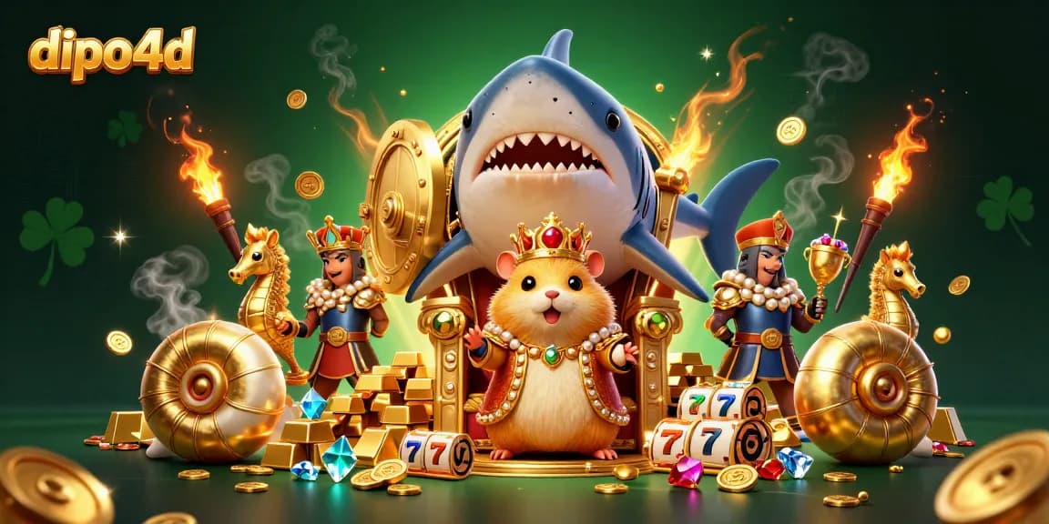 dipo4d menampilkan raja hamster bermahkotakan koral yang menguasai tahta gigi megalodon