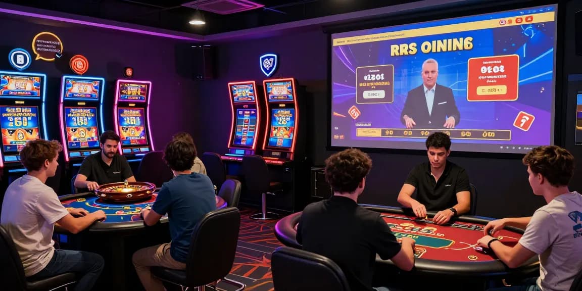 LUCK8 online gambling platform scene with diverse players engaging at gaming tables and enjoying interactive experiences.