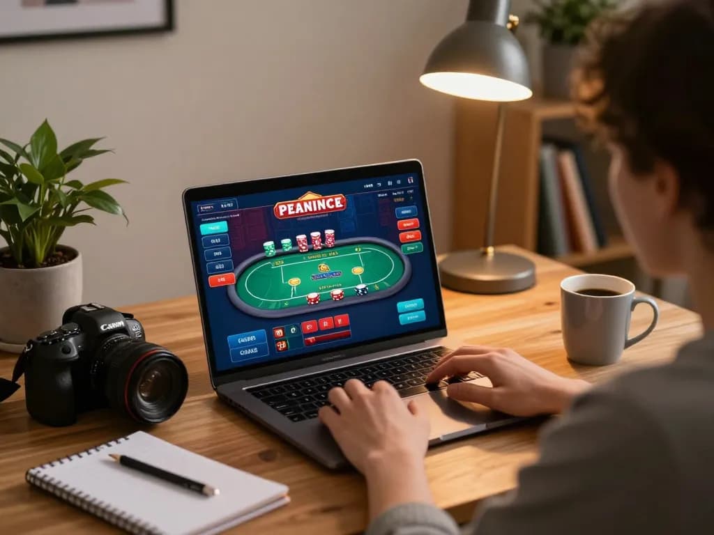 Engaging online game session at soc88 with a player strategizing for better odds and bankroll management