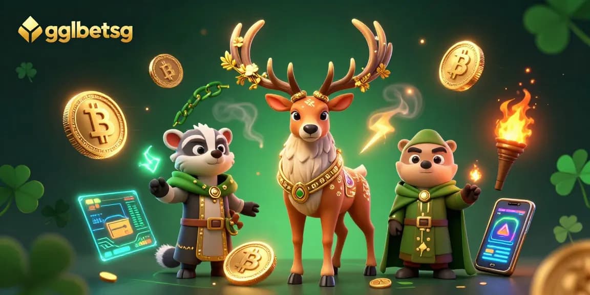 Experience dynamic esports betting with gglbetsg featuring glowing characters and crypto elements.