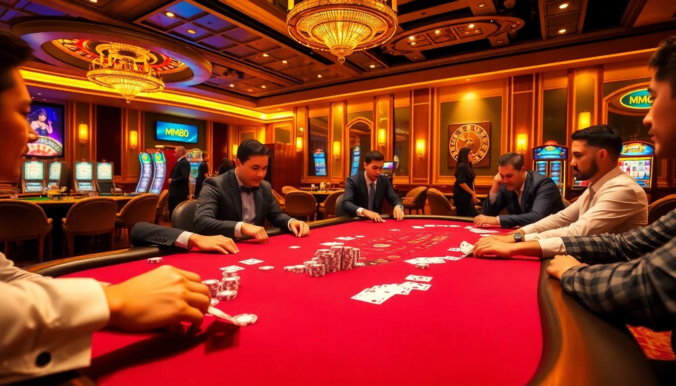 Experience high-stakes poker action at MM88's luxurious casino tables.