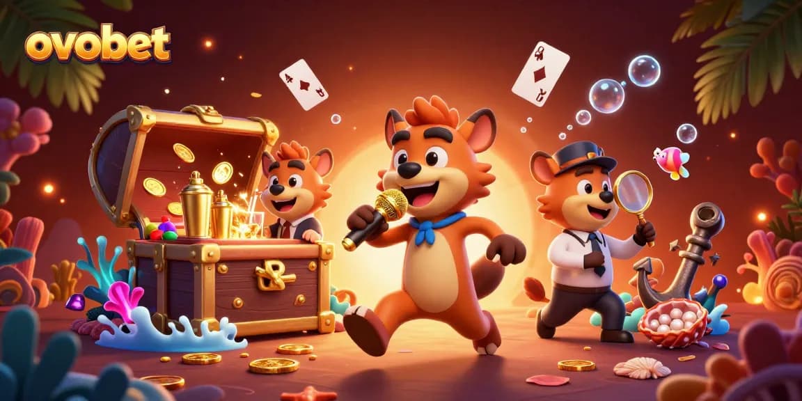 Ovobet membawa kegembiraan kasino dengan hyena lucu dan elemen keberuntungan!
