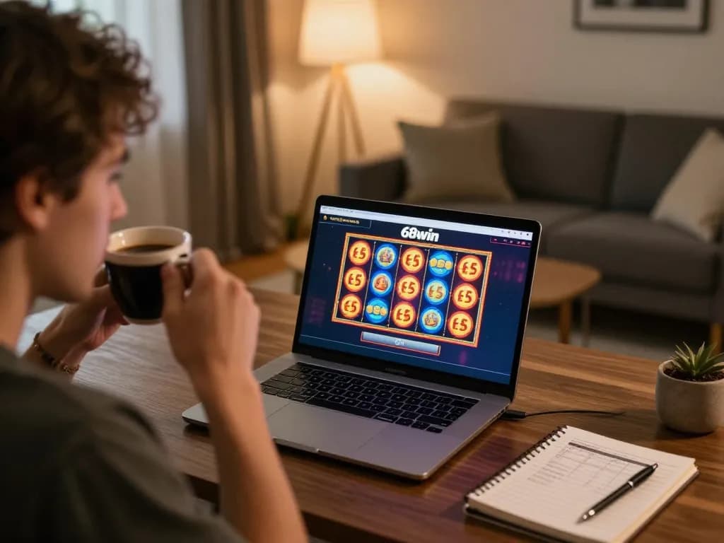 Engaging gameplay on 68win online casino platform with vibrant slot machine action