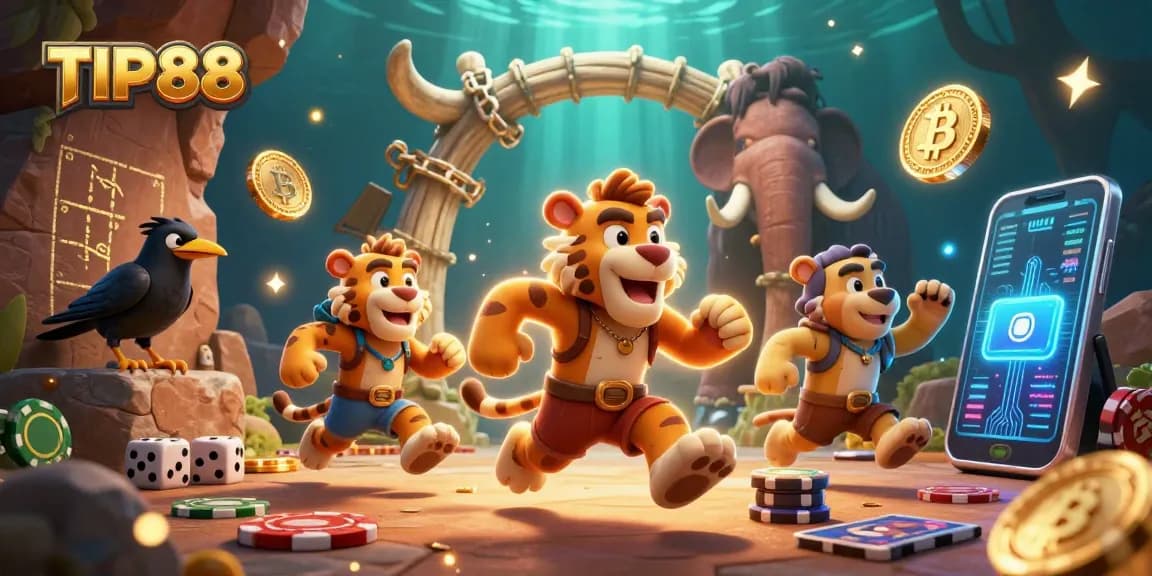 Engage in thrilling casino adventures with TIP88's vibrant prehistoric gaming scene.
