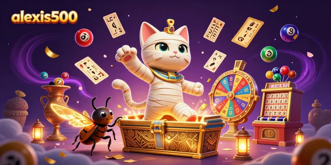 Engage with alexis500's thrilling gaming adventure featuring a mummy cat and dynamic casino elements.