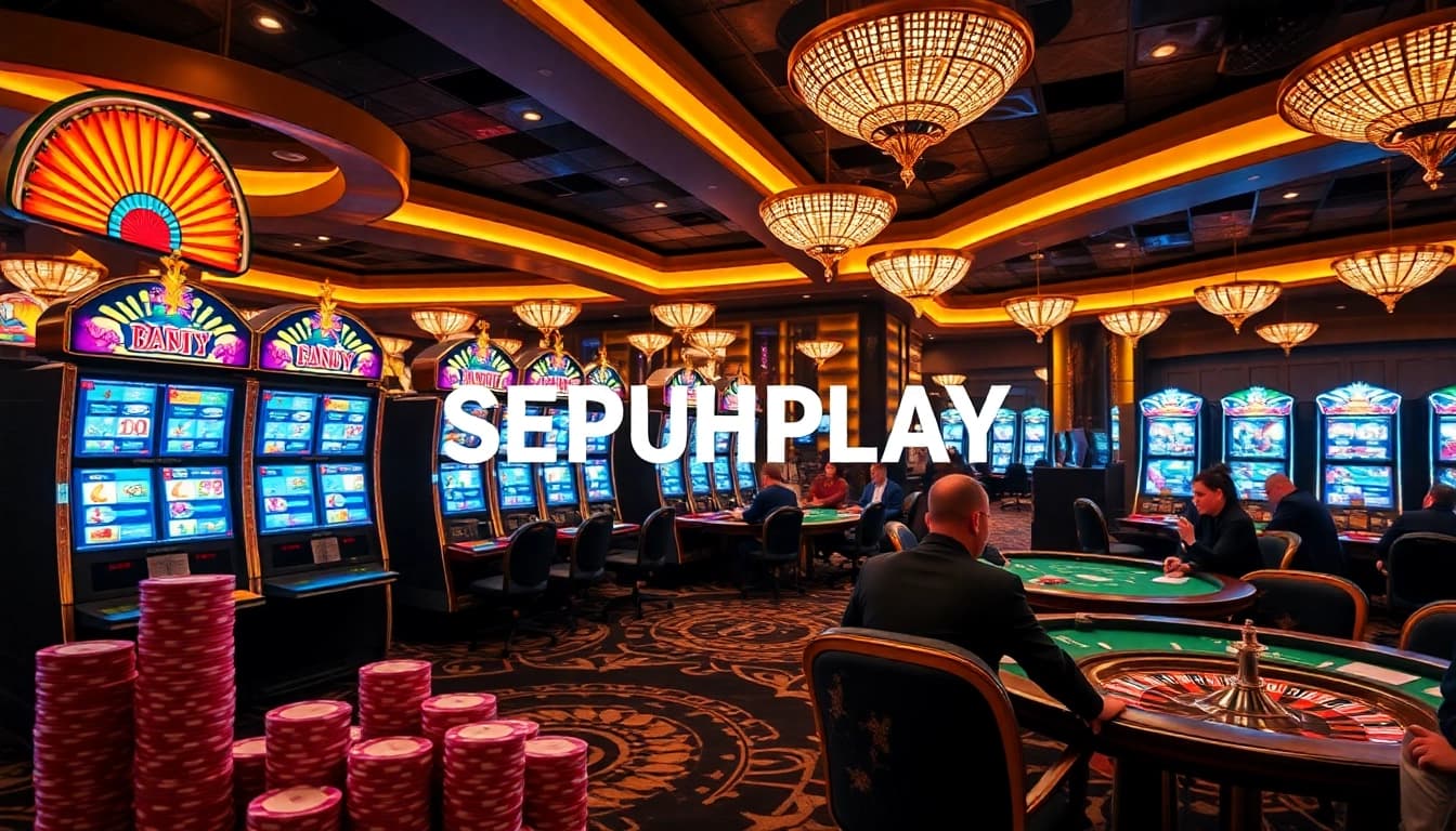 Experience the excitement of SEPUHPLAY with vibrant slot machines and engaging tables.