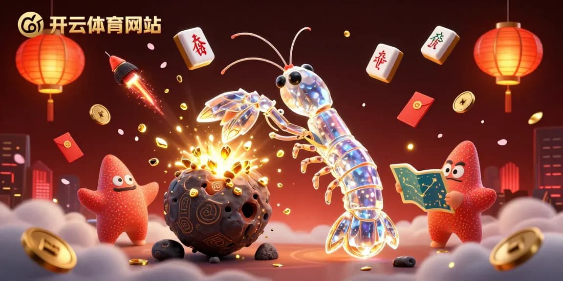 在开云体育网址中，3D卡通银河武士槌虾与导航海星共同营造丰富酷炫的娱乐场景