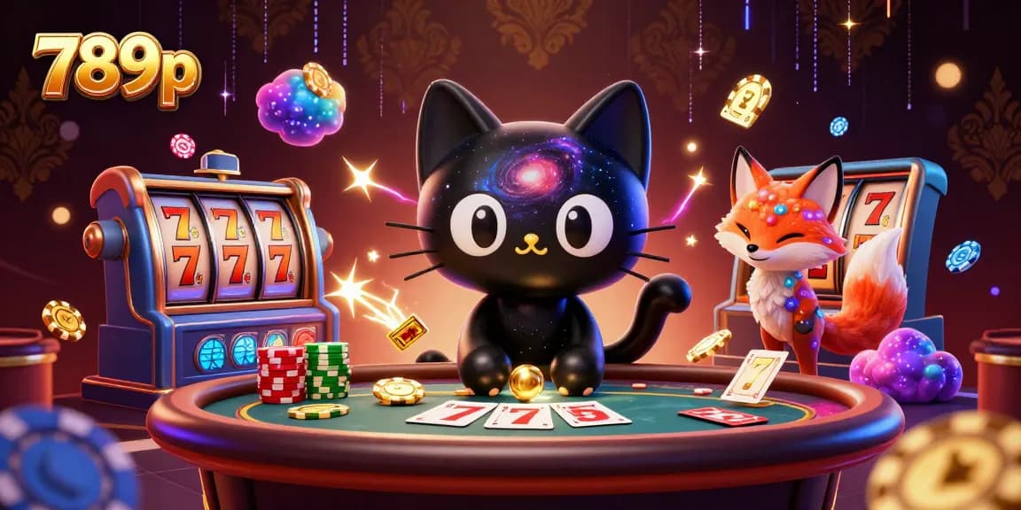 Spin the reels in 789p's vibrant online casino featuring an enchanting cosmic scene.