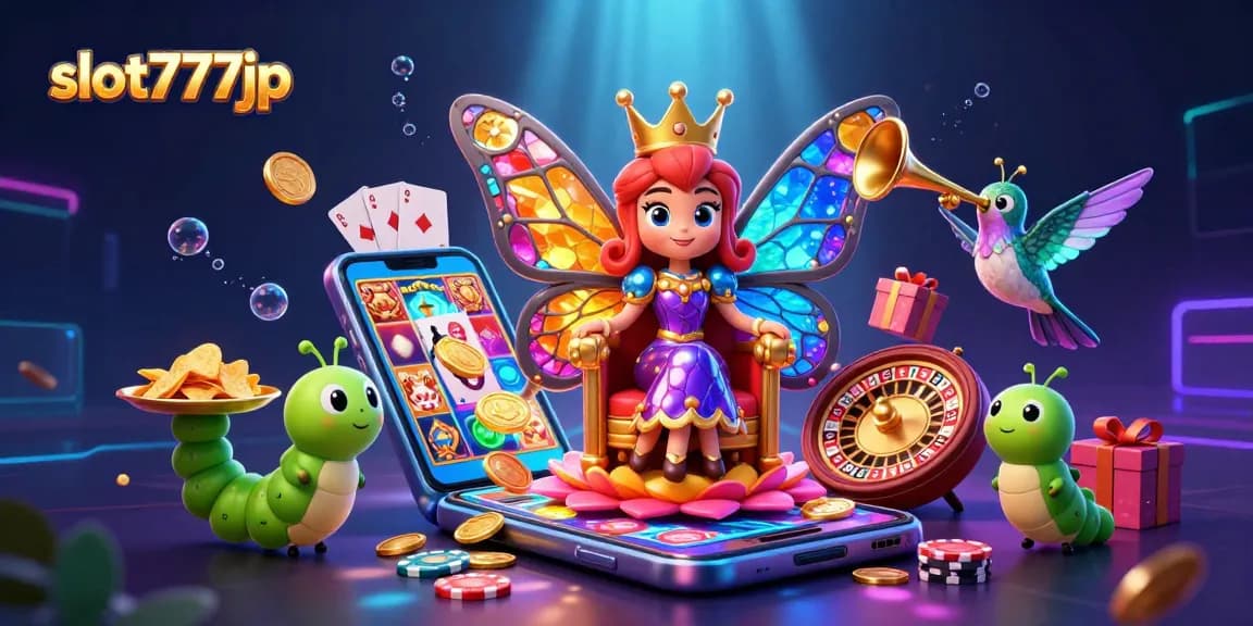 Play thrilling slot777jp games with vibrant 3D characters, spinning reels, and enticing casino graphics.