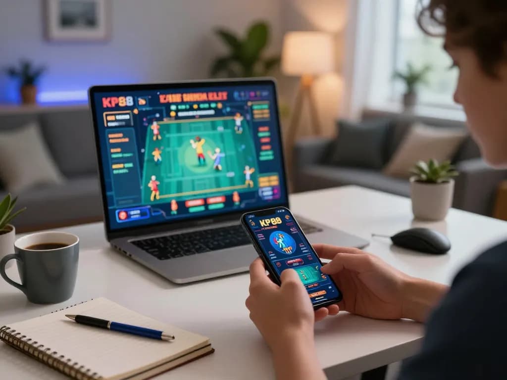 Engaging gameplay on the KP88 casino app during evening hours.