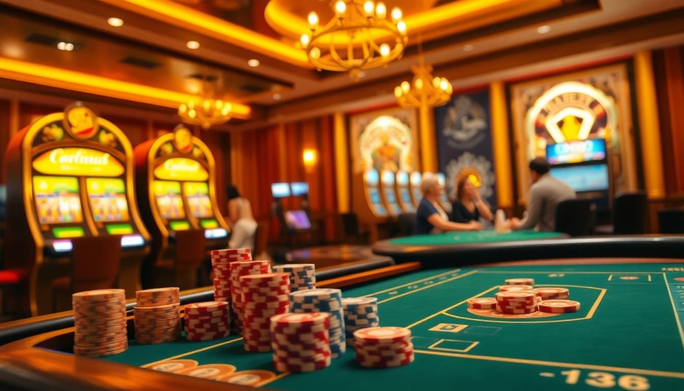 DH88 casino players enjoying gaming excitement at a luxurious poker table.
