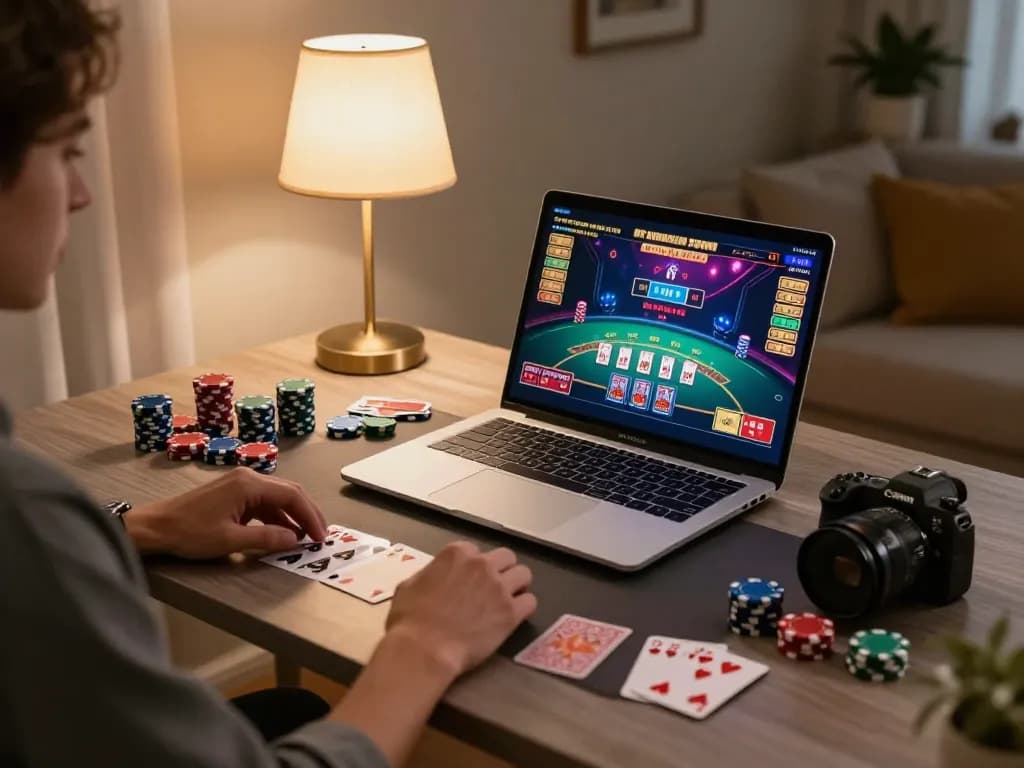 Engaging in live dealer blackjack on man88a's online casino platform with vibrant gameplay.