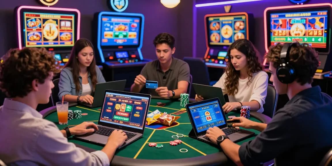 Dynamic online casino experience at https://jumpspace.org.uk, showcasing players engaging with credit card gambling on various games.