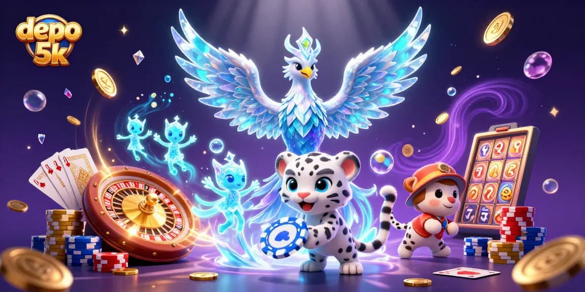 Engage with the exciting world of depo 5k featuring vibrant game elements and animated characters.