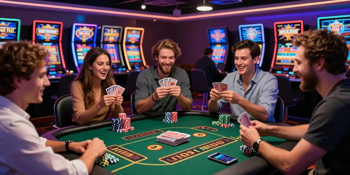 Exciting gaming moment at https://being-there.org.uk's featured credit card casino, showcasing players engaging with live dealer games and vibrant slot machines.