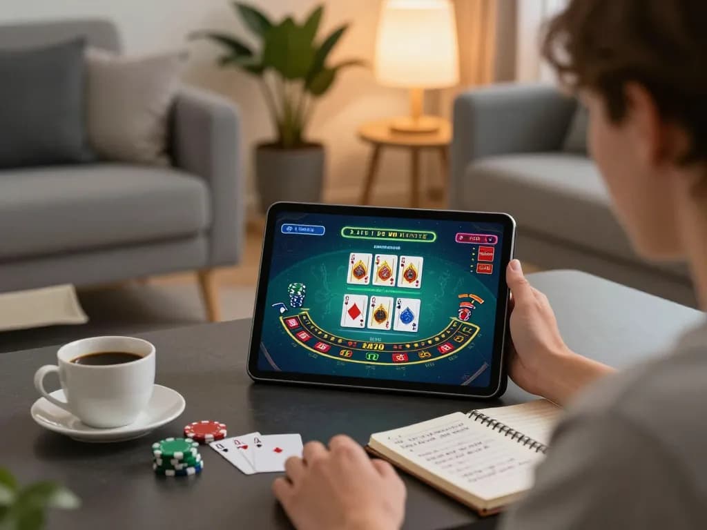 Engaging in live blackjack at home with RR88, showcasing interactive casino gameplay.