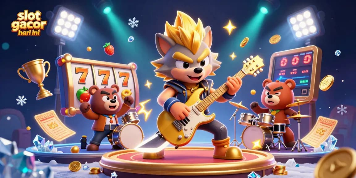 Experience thrilling wins at slot gacor hari ini with energetic characters and vibrant casino elements.