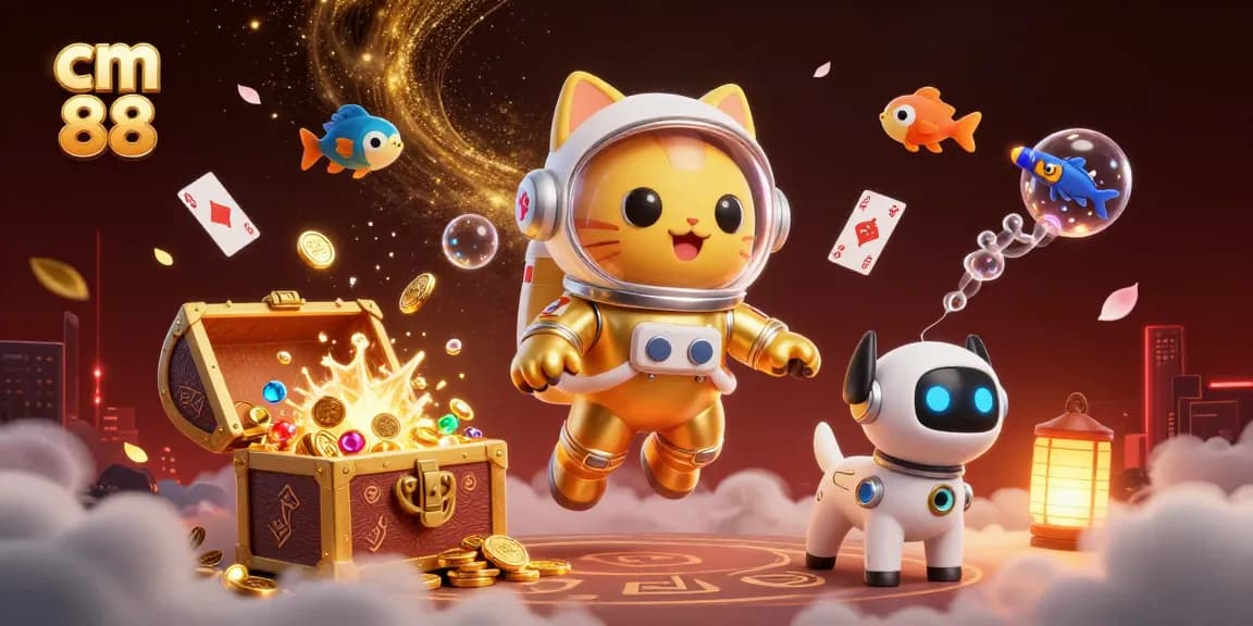 Engage with cm 88 in an exciting 3D casino scene filled with dynamic gaming elements.