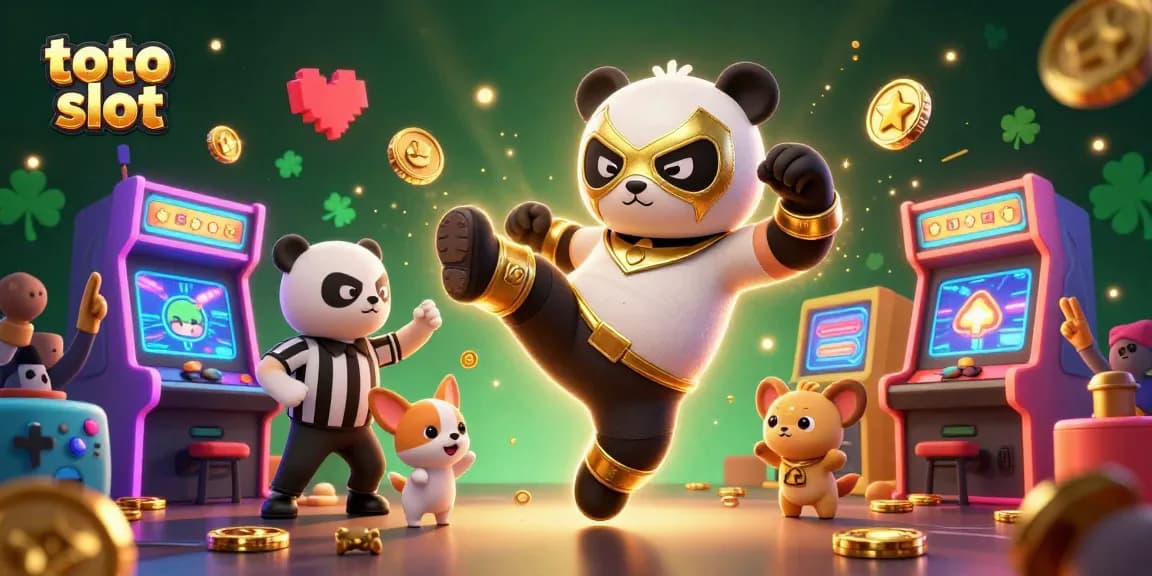 Engage with the thrilling toto slot adventure amidst lively characters and vibrant gaming elements.