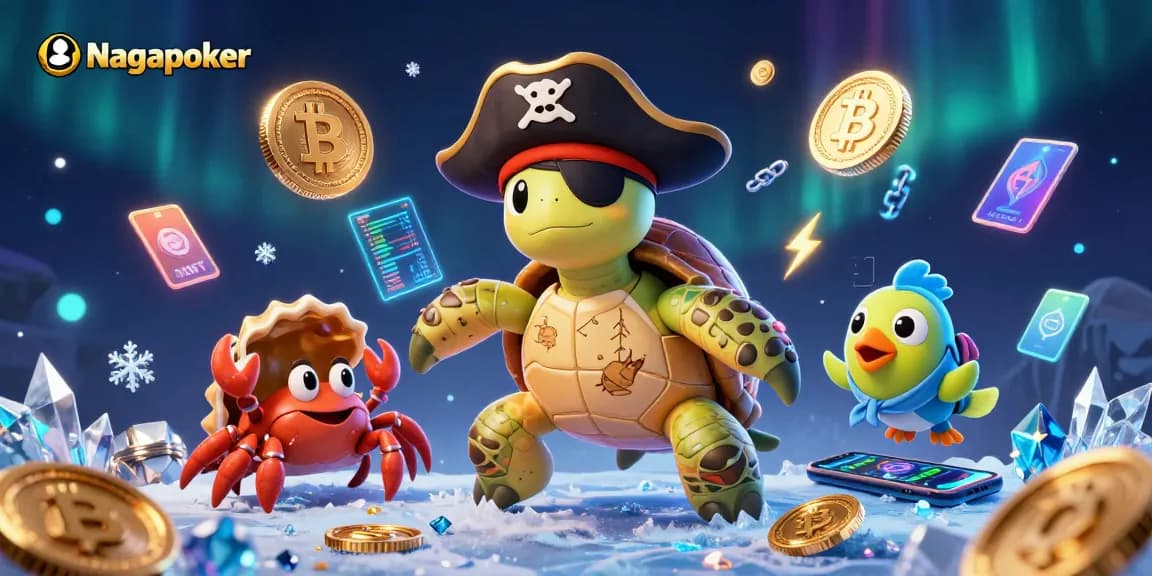 Nagapoker players strategizing through vibrant crypto-themed underwater adventure