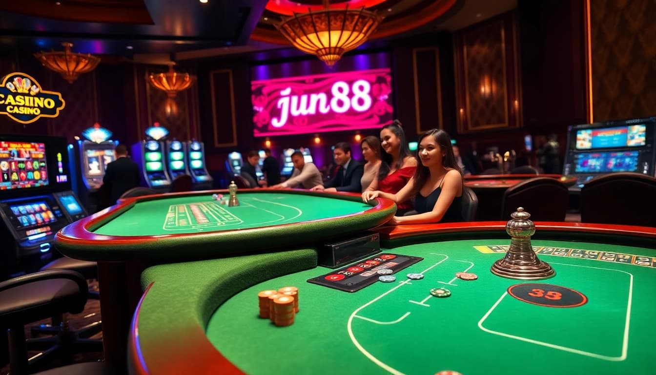 Experience the excitement at jun88site.com with vibrant casino games and luxurious atmosphere.