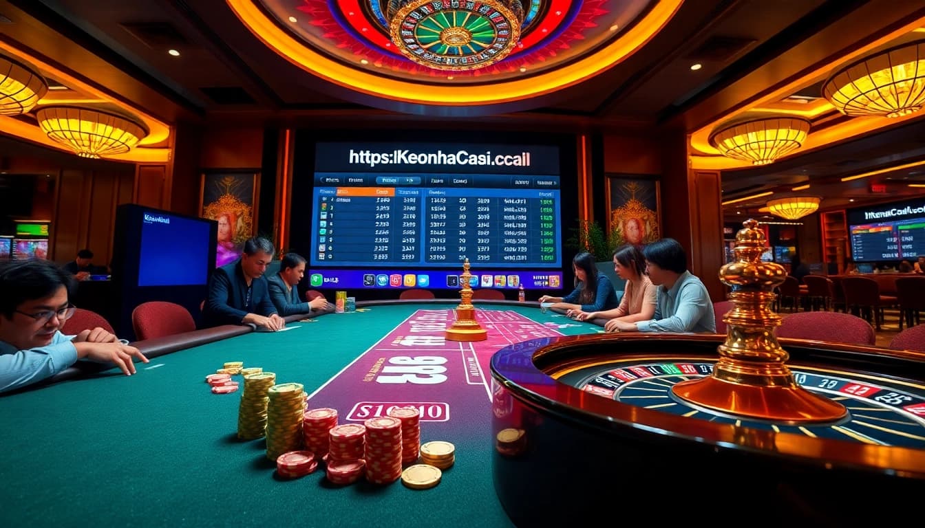 Experience high-stakes gaming at https://keonhacai.deal/ with vibrant poker chips and modern betting tables.