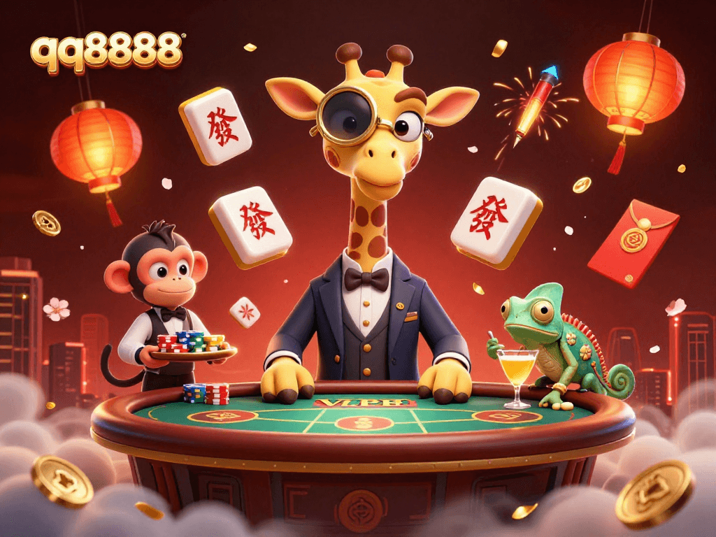 Experience thrilling games and rewards at qq8888 through dynamic casino scenes and engaging elements.