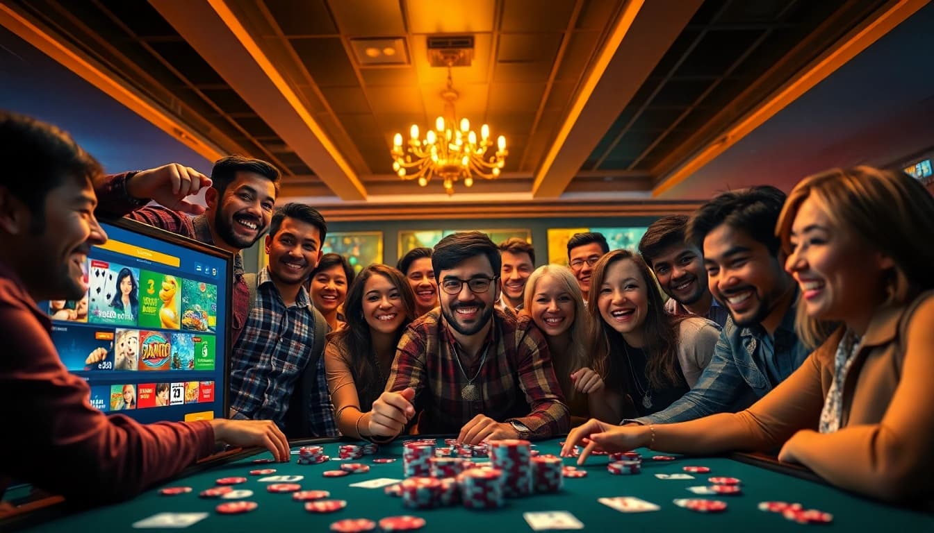 Dynamic online gaming scene at ww88.de.com showcasing diverse players enjoying casino games.