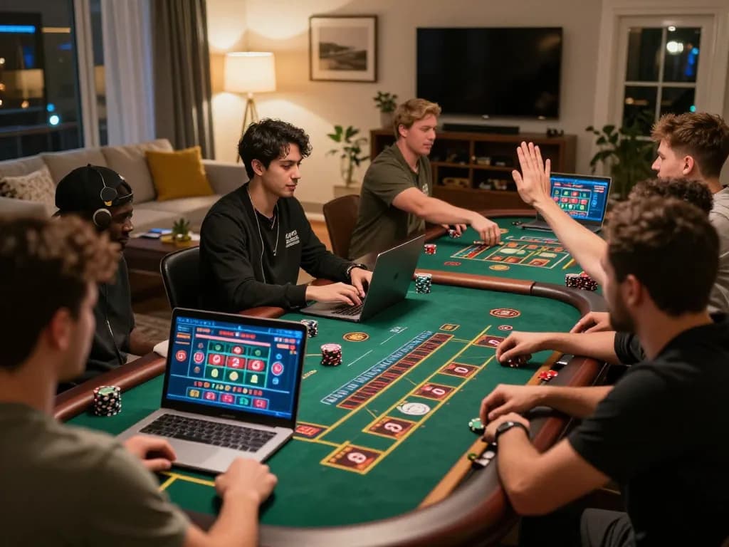 Engaged players enjoying live dealer games on ONE88, highlighting an interactive online gambling experience