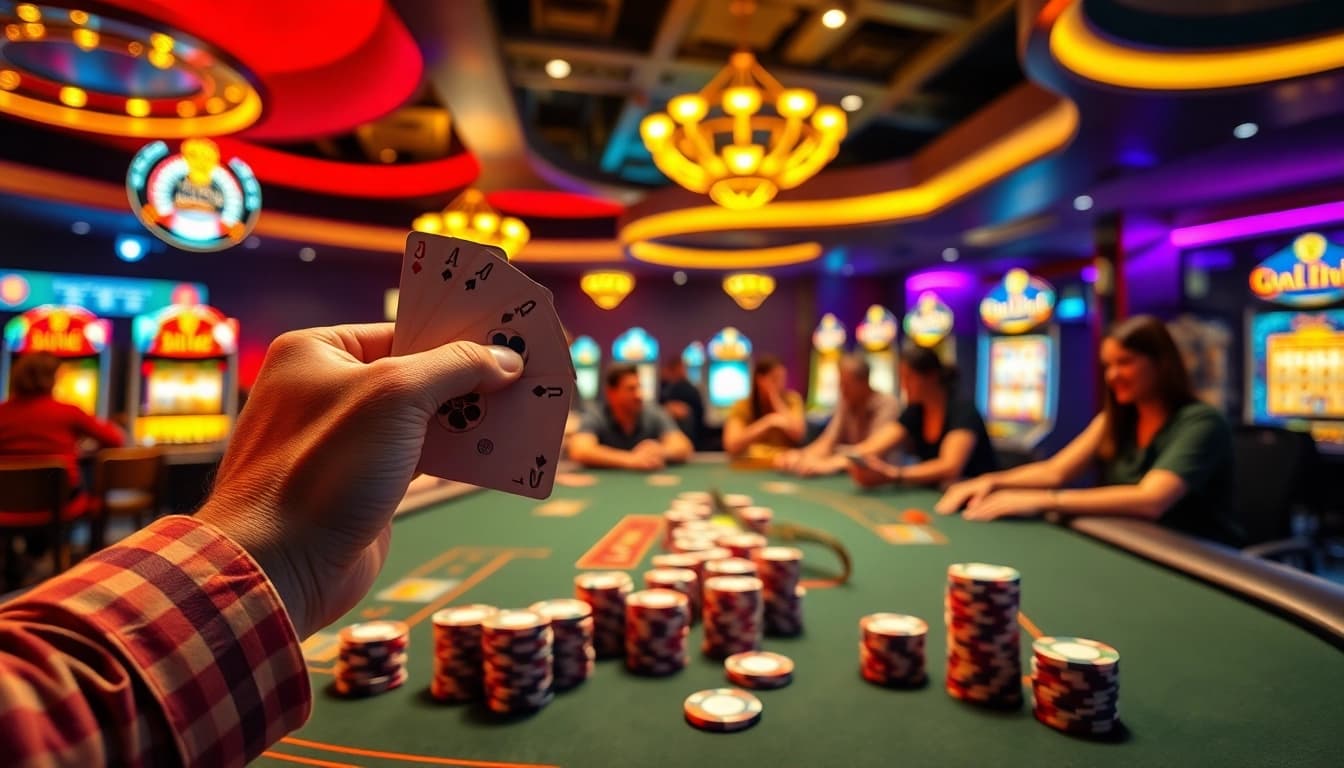 Katsu5 menawarkan pengalaman kasino yang mendebarkan dengan meja poker dan mesin slot yang berwarna-warni.
