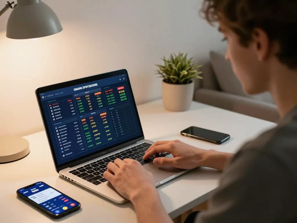 Iwin sports betting experience with user engaging in strategic gameplay on laptop.