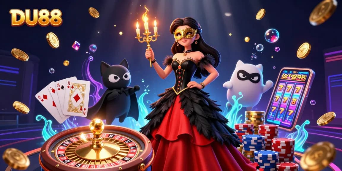 Engage in thrilling gaming experiences with DU88's vibrant casino scene filled with exciting elements.
