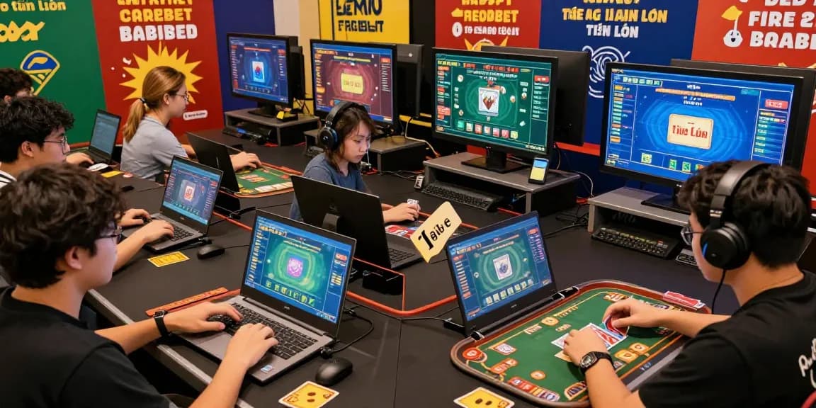 Engaging players enjoying diverse card games at gamebaidoithuong's vibrant online casino.