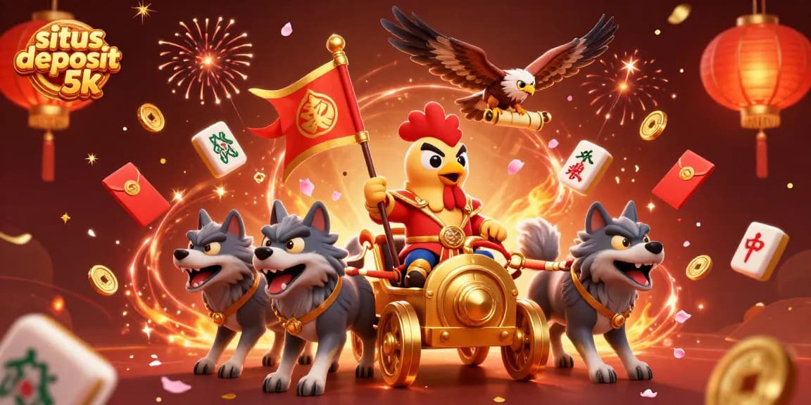Engage in the exciting world of situs deposit 5k with thrilling casino elements and vibrant characters.