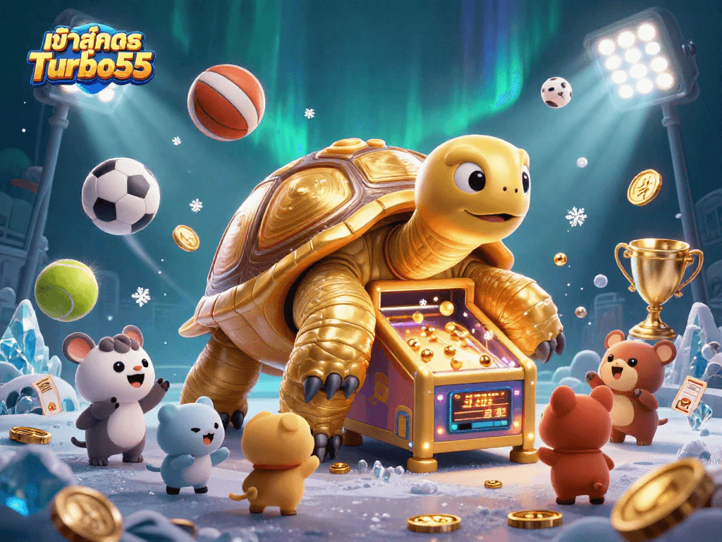 Engage with the exciting world of gambling at เข้าสู่ระบบ Turbo55 featuring a dynamic casino illustration.