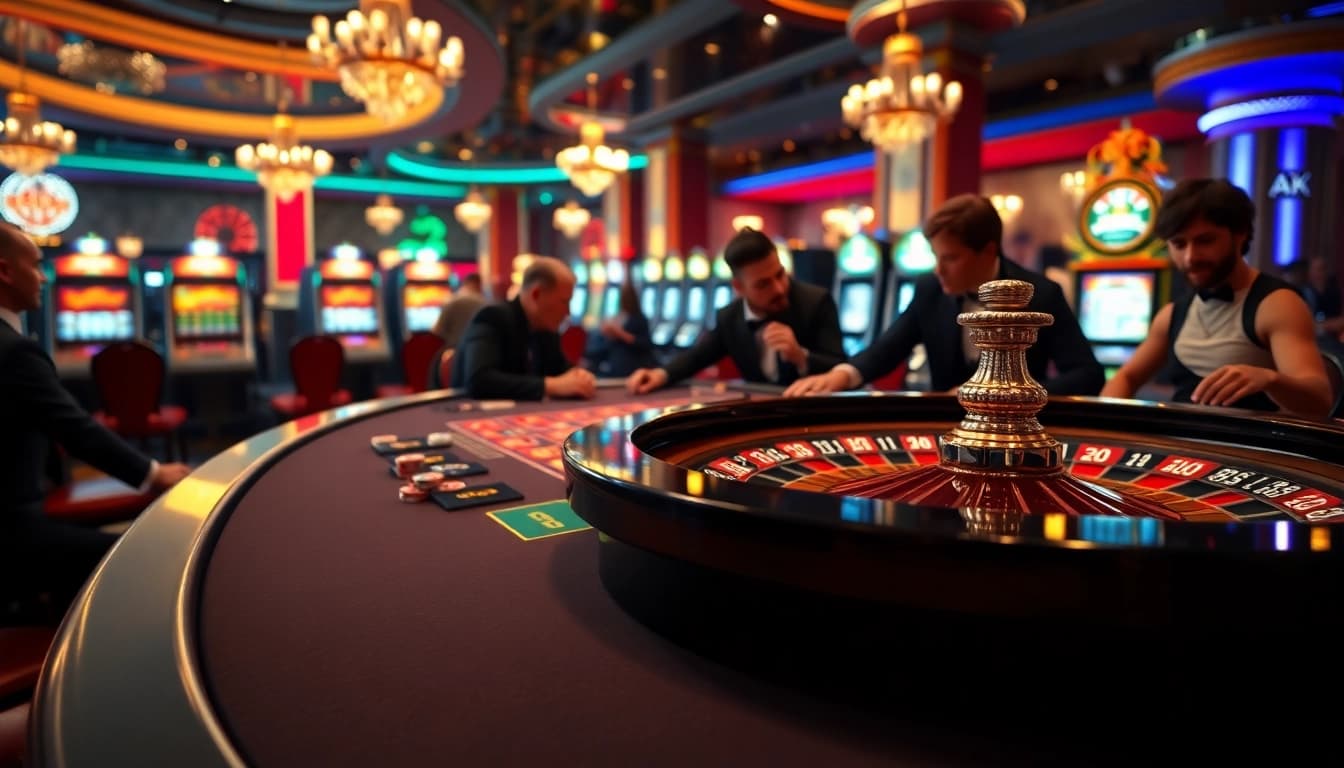 Experience thrilling moments at AT99娛樂 with players engaged in a casino game.