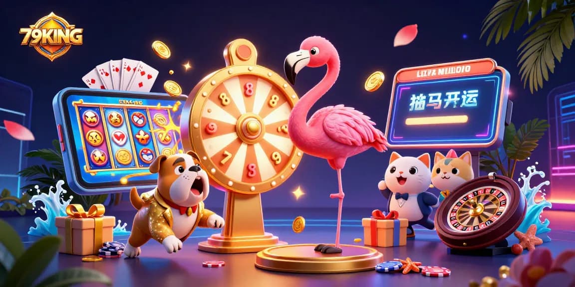 Engage in thrilling gaming experiences at 79KING with vibrant scenes of excitement and rewards.