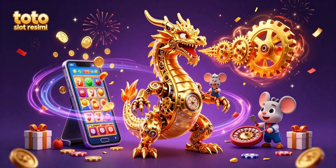 Experience spinning reels and golden wins at toto slot resmi in this vibrant, engaging illustration
