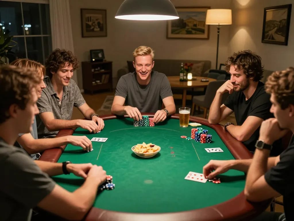 Engage with situs gacor while playing poker in a vibrant home game setting, chips and excitement all around.