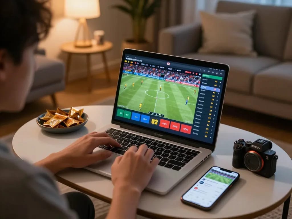 Experience OK FUN as players engage in sports betting from home, tracking odds and game stats.