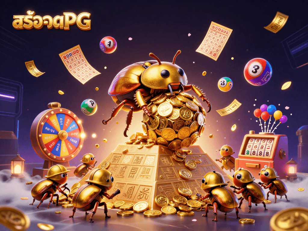 เล่นเกมสล็อต PG กับสัญลักษณ์โชคดีและเหรียญทองทะลักเต็มฉาก